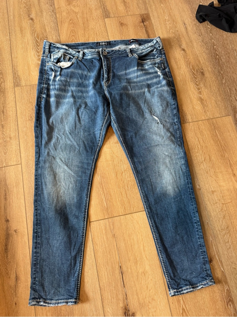 Vintage Y2K Women’s Silver Mid-Rise Western Glove Denim Jeans Size 22/L29